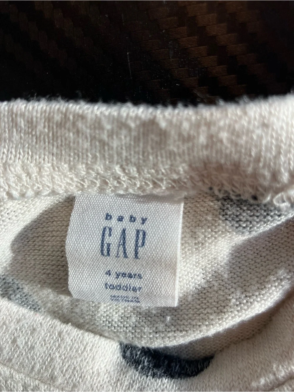 GAP Cream Top with Black Polka Dots